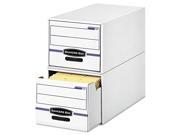 Stor Drawer File Drawer Storage Box Legal White Blue 6 Carton