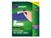 Removable Extra Large 1 3 Cut File Folder Labels 15 16 x 3 7 16 Whit