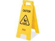 Rubbermaid Commercial Multi Lingual Caution Floor Sign