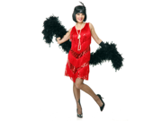 Women s Medium 8 10 Red Roaring 20s Four Tier Flapper Costume Dress