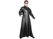Mens Small 36 38 Street Fighter Black Matrix Man Long Fitted Trench Coat