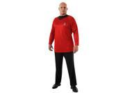 Mens Star Trek Into Darkness Deluxe Plus Size Red Scotty Uniform Costume