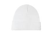 New White Acrylic Knit Winter Beanie Toque Hat