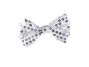 Silver Sequin Bowtie Bow Tie for Clown or Christmas Costume
