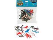 Lot of 12 3 Decor Plastic Toy Sea Life Animals Figures Set