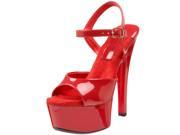Women s Highest Heel 6 Platform Sandal Red Size 7 Shoes