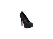 Women s Highest Heel 5.5 Platform Pump Black Glitter PU Size 7 Shoes