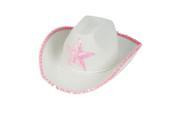 Country Girls White Pink Cowboy Cow Boy Hat Sequin Star