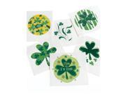 12 Green St. Patrick s Day Temporary Tattoos Shamrock Irish