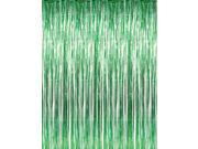 3 x 8 Green Tinsel Foil Fringe Door Window Curtain Party Decoration