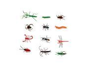 Lot of 12 Assorted Halloween Decor Plastic 3 Insect Bug