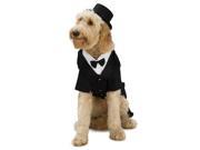 Dapper Dog Tuxedo Pet Costume Size Medium 16 18 With Bow Tie Cape And Top Hat