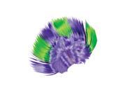 Adult Purple and Green School and Team Spirit Mohawk Wig