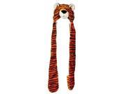 Plush Tiger Hat Novelty Cap Animal Costume Beanie With Long Paws