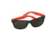 Retro 80s Neon Red Black Wayfarer Style Sunglasses