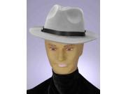 20s Gangster Or Detective Grey Costume Fedora Hat