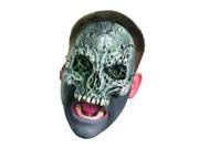 Adult Dark Skull Zombie Undead Chinless Half Vinyl Costume Mask