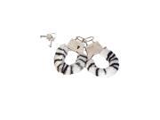Sexy Soft Steel Fuzzy Zebra Furry Handcuffs Hand Cuffs