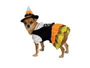 Candy Corn Witch Dog Pet Costume Size Small 12 14 With Jumpsuit And Headpiece