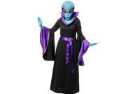 Adult Womens Purple And Black Alien Queen Witch Space Gown Costume Large 11 13