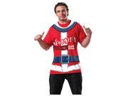 Adult Men s Christmas Naughty Santa Printed T shirt Suit Shirt Costume Large 44