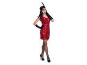 Women s Dazzling Darling Flapper Red Sequin Dress Small 5 7
