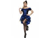 Womens Adult Sexy Blue Dance Hall Queen Costume Size Small Medium 2 6