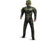 Mens Master Chief Halo Deluxe Muscle Adult Costume XL 42 46