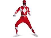 Disney Power Rangers Red Ranger Mens Adults Bodysuit Costume XXL 50 52