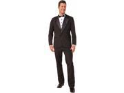 Adult Men s Formal Evening Gentlemen s Attire Zip Up Black Suit And Tie Large 42