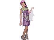 Deluxe Child Girls Draculaura Dress With Detached Sleeves Costume Small 4 6