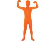 Child s Second Skin Orange Morph Costume Jumpsuit Boys Large 12 14