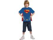 Superman Man Of Steel Costume Top Cape Child Medium