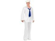Adult Medium 40 42 White Nautical Marine Sailor Costume