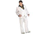 Adult s Mens 1970s White Disco Fever Suit Costume Plus Size X Large 44 48