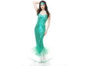 Adults Womens Sexy Tight Emerald Green Fantasy Mermaid Costume Medium 8 10