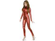 Women s Large 11 13 Liquid Metal Red Costume Unitard