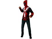 Men s Marvel Universe Anti Hero Deadpool Shirt With Mask Costume XLarge 44 46