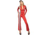 Adult s Small Size 6 9 Sexy Red Racer Sexy Race Car Driver Jumpsuit Costume