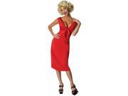 Women s Sexy Marilyn Monroe Red Hollywood Starlet Dress Costume Large 10 12