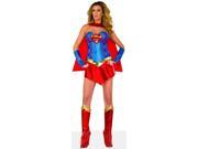 Women s Deluxe Sexy Supergirl Corset With Skirt Costume Medium Size 8 10