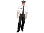 Adult Men s Mile High Aviation Plane Pilot Captain Costume Small 36 38