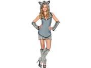 Delicious Sexy Wear Fairy Tale Big Bad Grey Wolf Costume XS S 0 2
