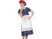 Women s I Love Lucy Classic Red Polka Dot Housewife Dress Costume Medium 10 12