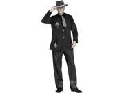 Men s Sleeping With The Fishes Undead Zombie Gangster Costume Costume XL 42 46