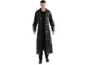 Adult Men s Steampunk Pirate Hook Captain Trench Coat Costume Large 42 44