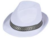 UPC 097138762405 product image for Modern White Mesh Fashion Fedora With Contrasting Hat Band | upcitemdb.com