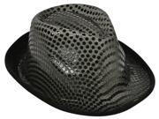 UPC 097138763631 product image for Funky Black Sequin Roaring 20s Gangster Fedora Hat | upcitemdb.com