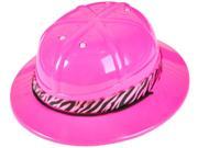 UPC 097138755223 product image for Adult Womens Pink Safari Costume Hat with Zebra Trim | upcitemdb.com