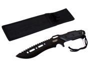 Full Tang 12 Black Blade Combat Ready Hunting Knife With Sheath